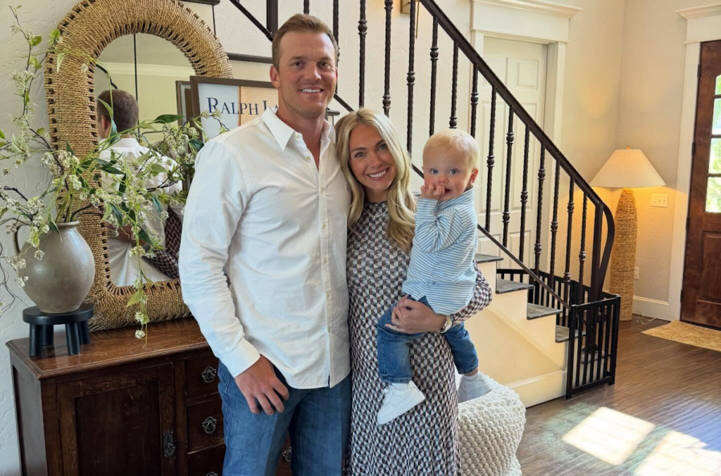 Parker McCollum with Hallie Ray and son Major; Photo via Instagram