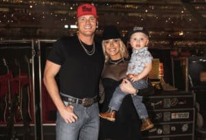 Parker McCollum with Hallie Ray and son Major; Photo via Instagram