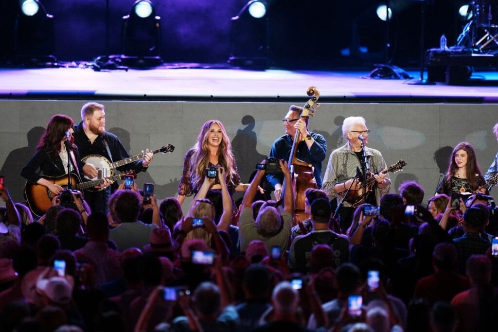Carly Pearce, Molly Tuttle, Ricky Skaggs, and Shay Morgan; Photo by Camden Hall/CMA