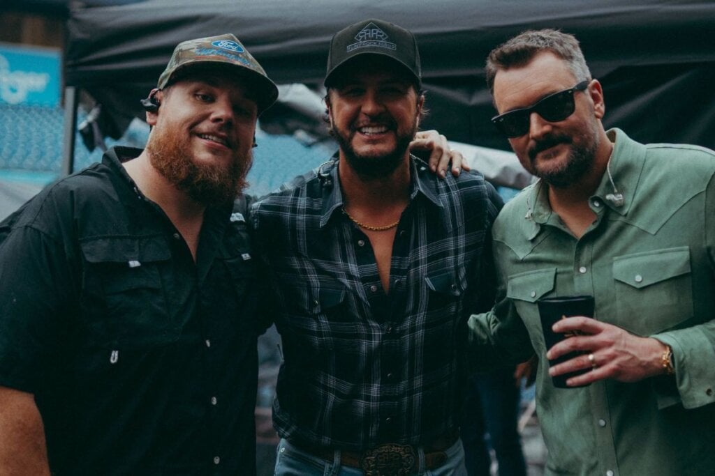 Luke Combs, Luke Bryan, Eric Church; Photo Courtesy of Luke Combs