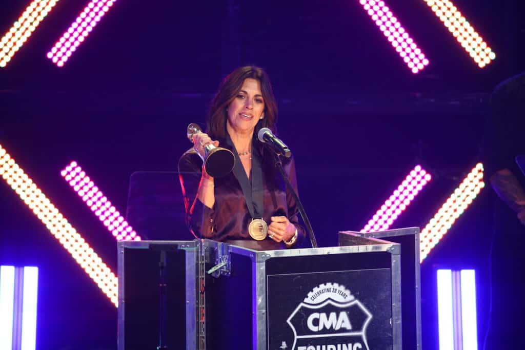 Kerri Edwards wins the award for Manager of the Year at “The 20th Annual CMA Touring Awards" on Tuesday, June 2, 2026 at The Pinnacle in Nashville, TN; Photo by Kayla Schoen, CMA