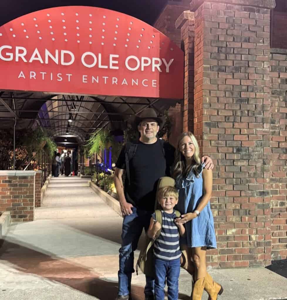Rhett Akins with Family at Grand Ole Opry; Photo Courtesy Sonya Akins