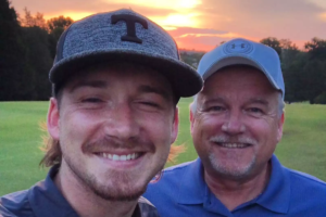 Morgan Wallen with Dad Tommy Wallen; Photo via Instagram
