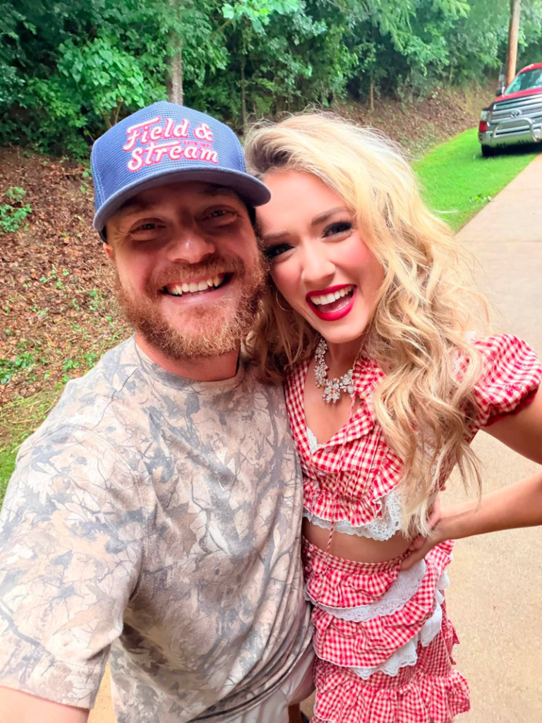 Emily Ann Roberts with Husband Chris; Photo via Facebook