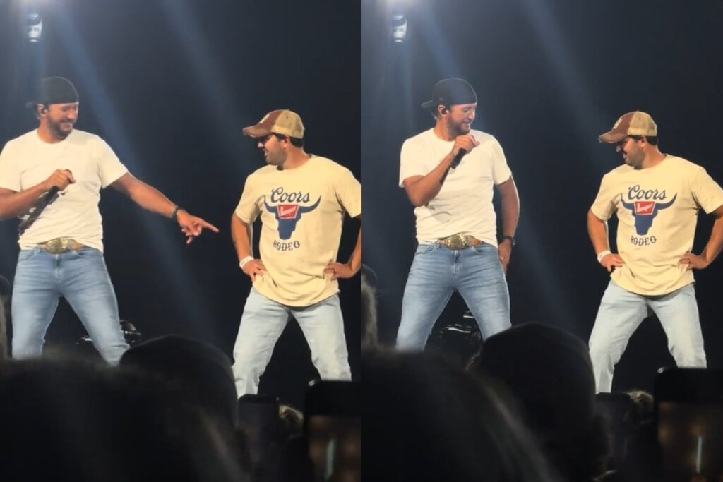 Luke Bryan, Colin - Moline, IL; Photos via TikTok