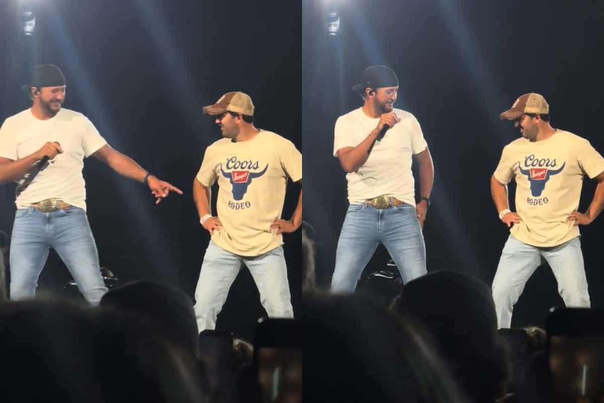 Luke Bryan, Colin - Moline, IL; Photos via TikTok