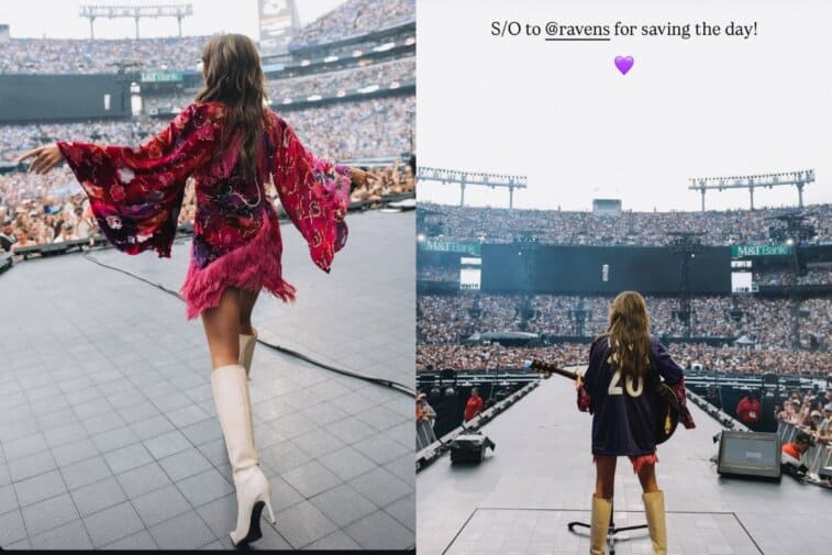 Ella Langley’s Dress Comes Unzipped During Rainy Morgan Wallen Show