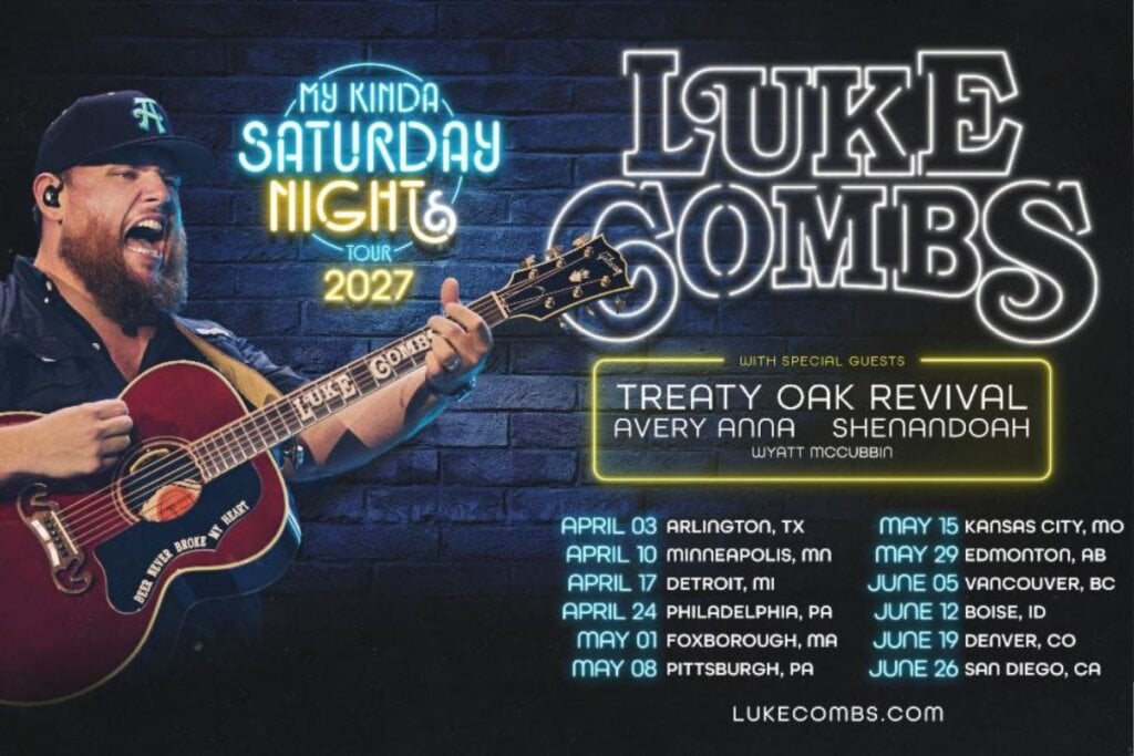 Luke Combs My Kinda Saturday Night Tour