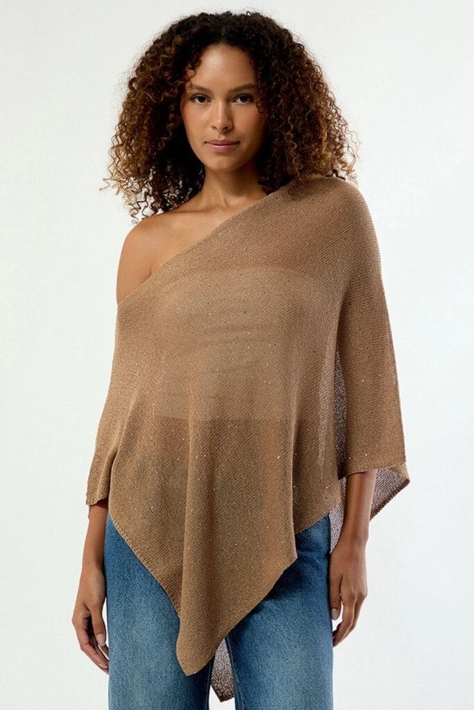 KRISTIN KONEFAL x Pac Artist Network Sequin Poncho; Pac Sun