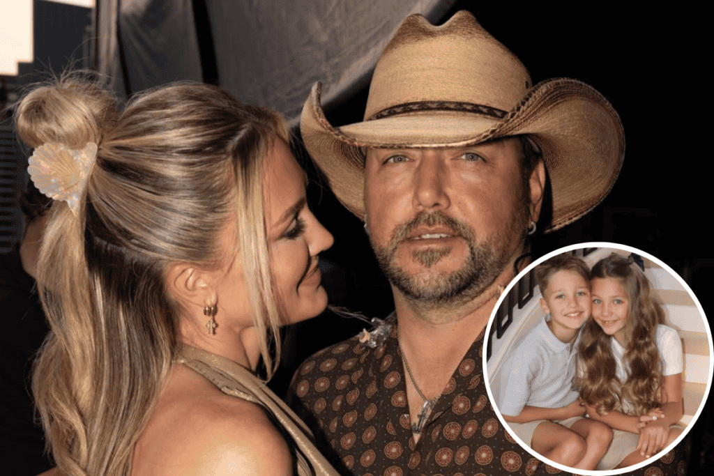 Jason Aldean, Brittany Aldean, Memphis and Navy; Photos via Instagram