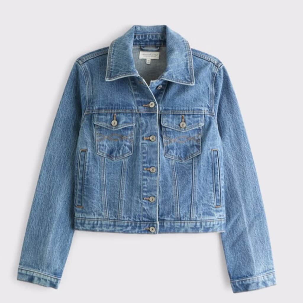 Slim Denim Trucker Jacket; Abercrombie & Fitch