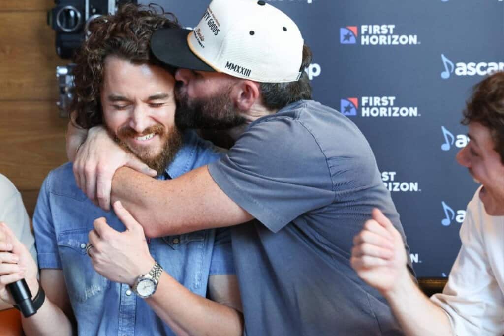 Brothers and co-writers Logan Robinson and Dylan Scott; Photo by Terry Wyatt for ASCAP