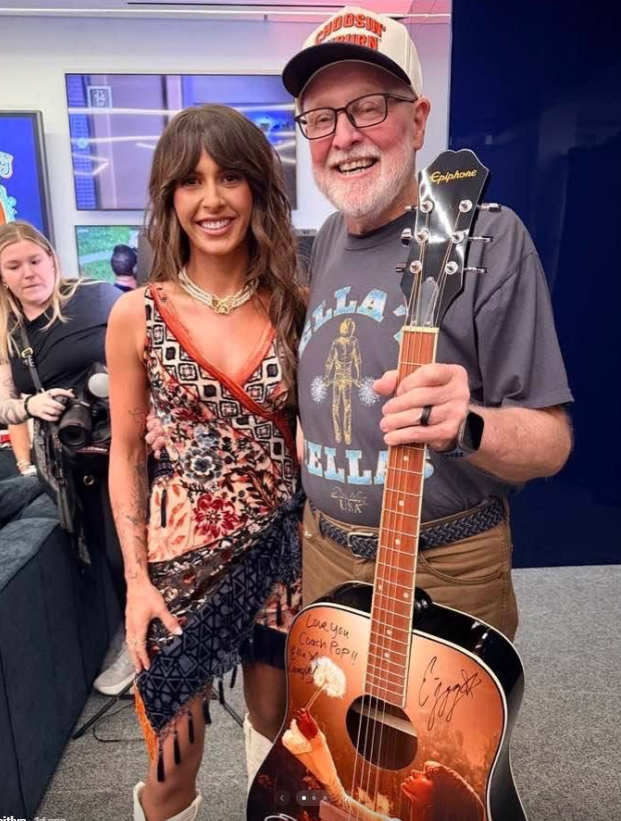 Ella Langley with Coach Pop; Photo via TikTok