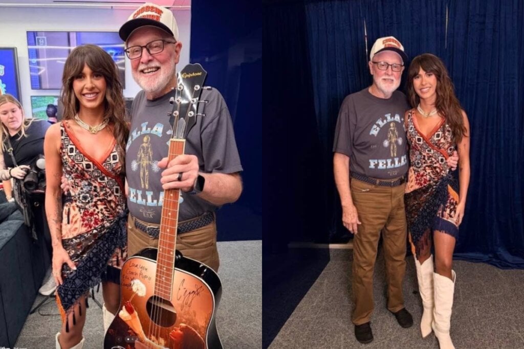 Ella Langley with Coach Pop; Photos via TikTok