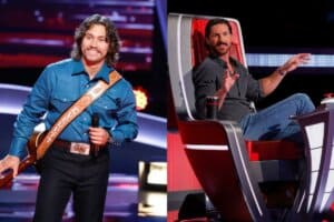 Everett Bounds, Riley Green; Photos Courtesy NBC, The Voice