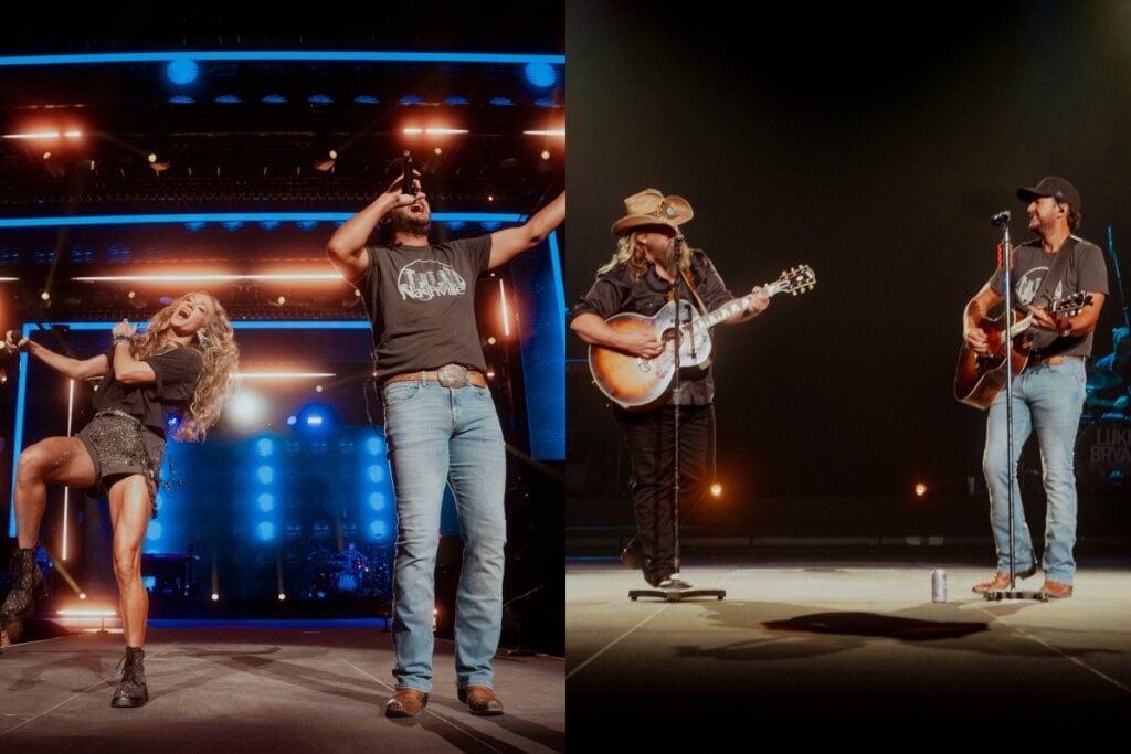 Luke Bryan with Carrie Underwood, Chris Stapleton; Photos by Cooper Smith