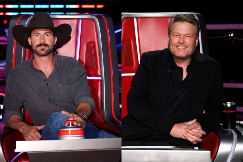 Riley Green, Blake Shelton; Photos via NBC