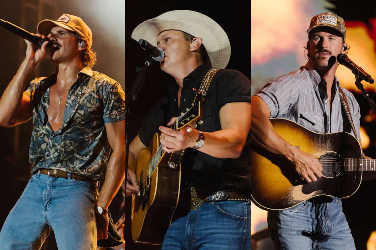 Tucker Wetmore, Jon Pardi, Riley Green at Country Splash; Photos by @daniel.pressplay