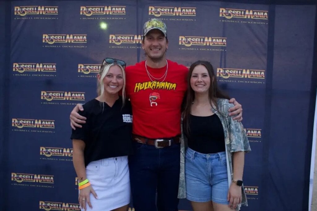 Russell Dickerson with Tori And Brooke; Photo Provided