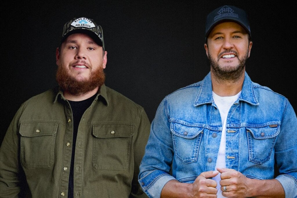 Luke Combs, Luke Bryan; Photo by Robby Klein/Jim Wright