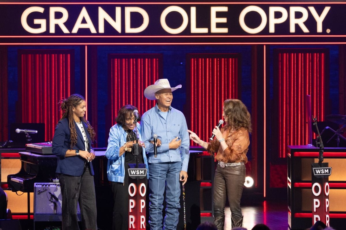 Allyson Shaheer/Charley's neice, Rozene Pride, Neal McCoy, and Pam Tillis; Photo by Chris Hollo for the Grand Ole Opry