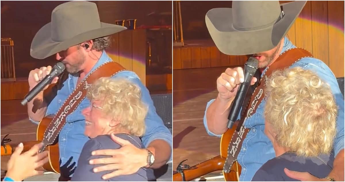 WATCH: Riley Green Stops Mid-Performance to Serenade Elderly Fan at California Show - Country Now