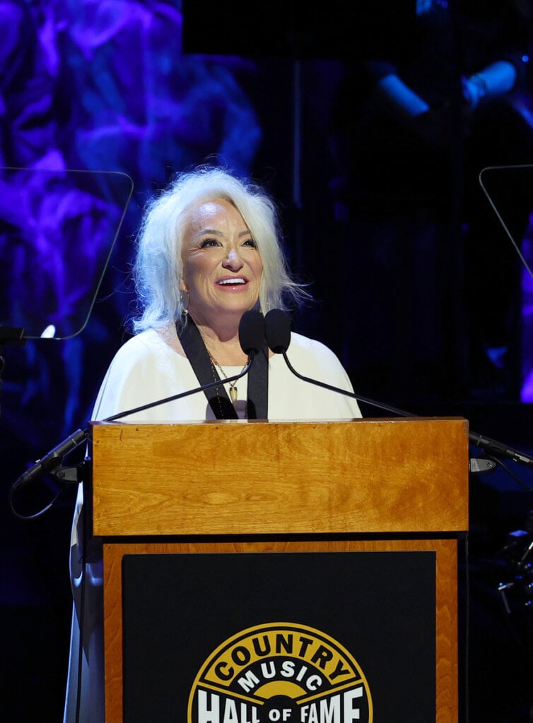 Tanya Tucker speaks onstage during the Country Music Hall of Fame and Museum Class of 2026 Medallion Ceremony at Country Music Hall of Fame and Museum on October 18, 2026 in Nashville, Tennessee; Photo by Terry Wyatt/Getty Images for Country Music Hall of Fame and Museum