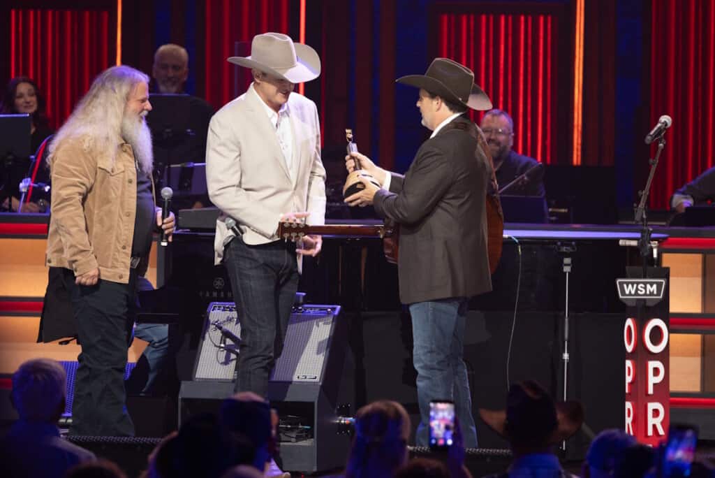 Jamey Johnson, Jon Pardi, Rhett Akins; Photo by Chris Hollo, Courtesy of Grand Ole Opry