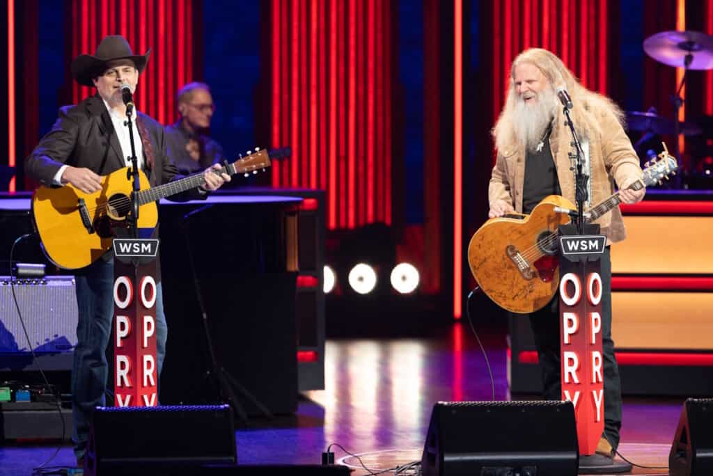 Rhett Akins, Jamey Johnson; Photo by Chris Hollo, Courtesy of Grand Ole Opry