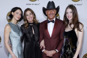 Audrey Caroline McGraw, Faith Hill, Tim McGraw and Maggie Elizabeth McGraw attend the Country Music Hall of Fame and Museum Class of 2026 Medallion Ceremony at Country Music Hall of Fame and Museum on October 18, 2026 in Nashville, Tennessee; Photo by Jason Kempin/Getty Images for Country Music Hall of Fame and Museum
