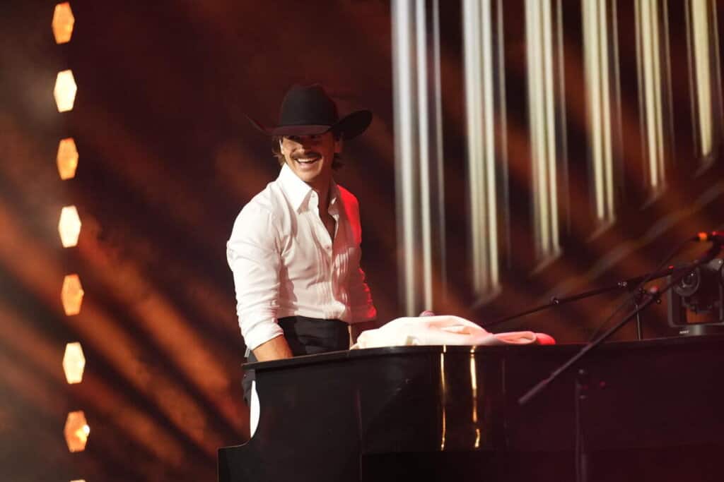 Tucker Wetmore performs during the 2026 Music Teachers of Excellence ceremony, held at the The Pinnacle in Nashville, TN, on October 7, 2026; Photo Courtesy of CMA